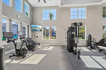 Fitness center with cardio and strength equipment